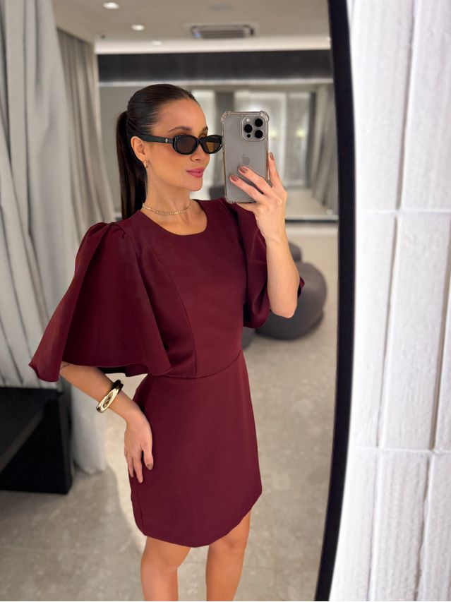 Vestido Alfaiataria Angel Cereja