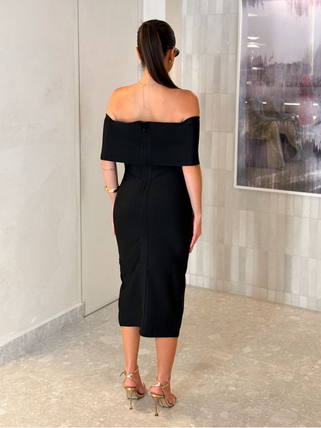 Vestido Ombro a Ombro Jasmim Preto 