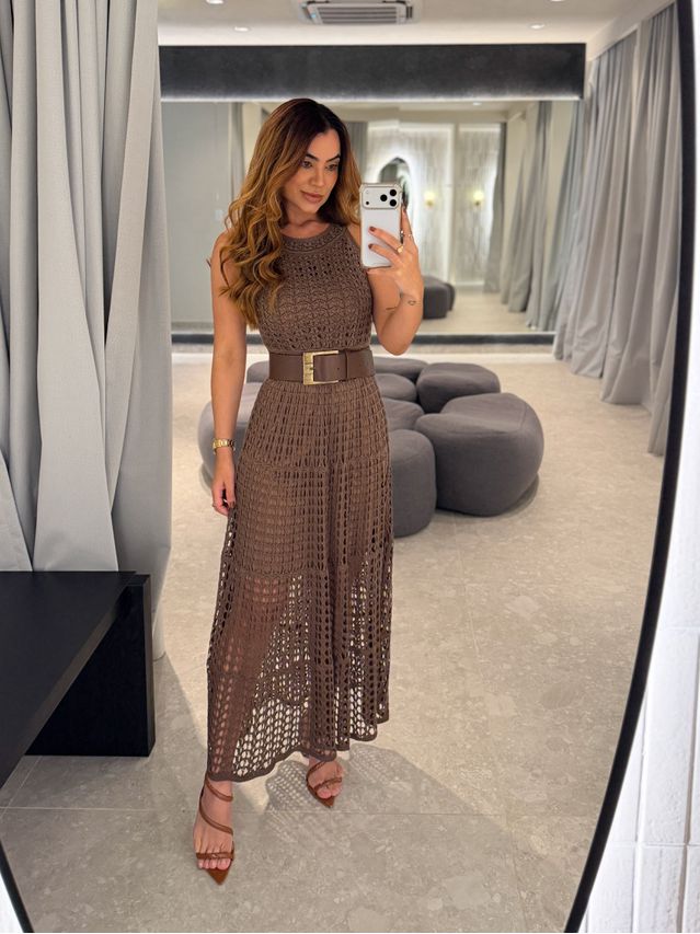 Vestido Tricot Marcela Café 