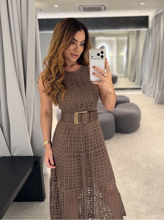 Vestido Tricot Marcela Café 