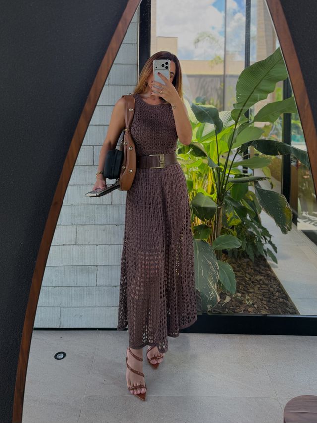 Vestido Tricot Marcela Café 