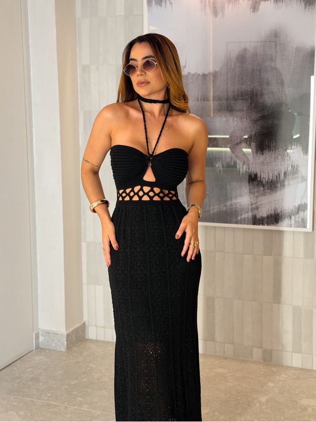 Vestido Tricot Verônica Preto