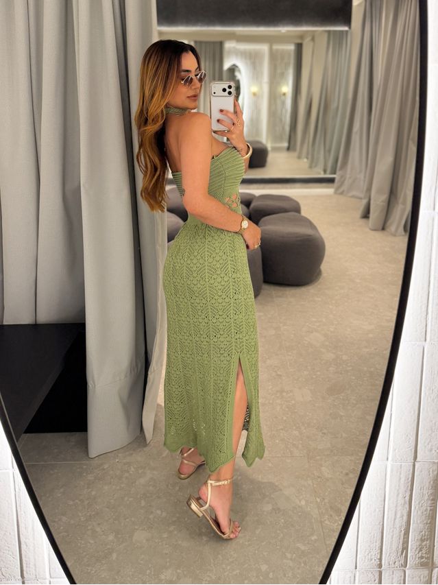 Vestido Tricot Verônica Verde