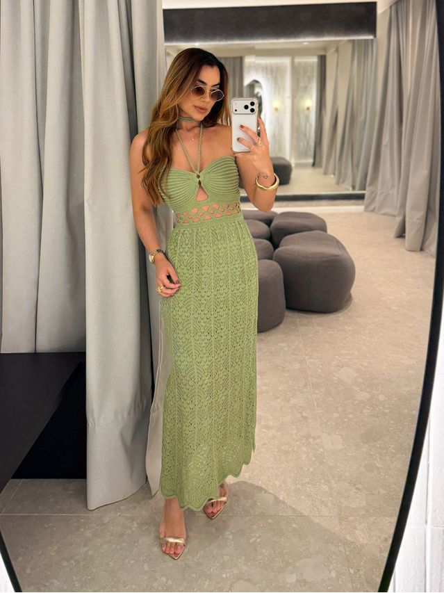 Vestido Tricot Verônica Verde