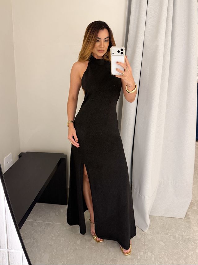 Vestido Frente Única Katiane Preto