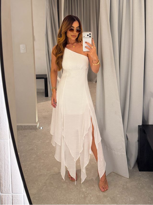 Vestido Midi Madalena Branco