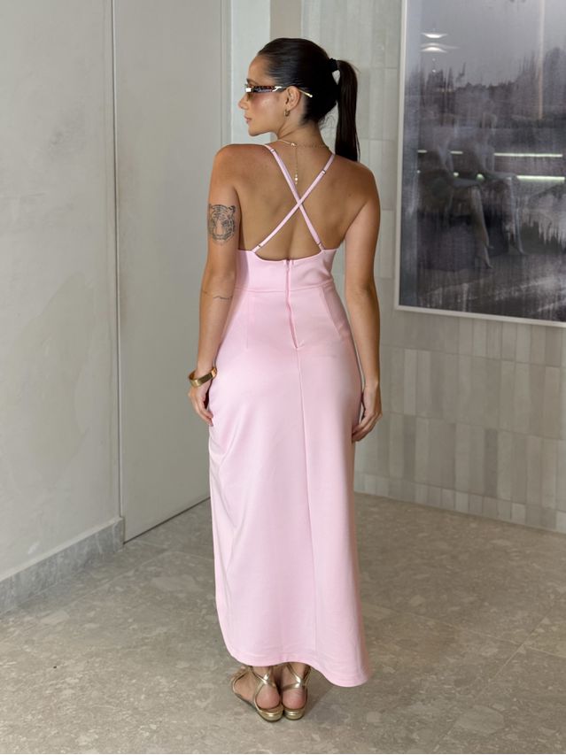 Vestido Alça Nara Rosa