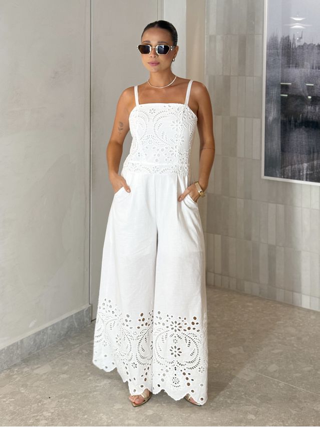 Macacão Laise Melissa Branco