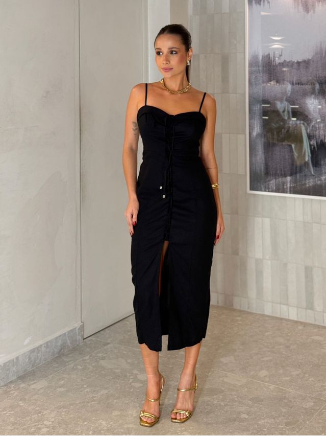 Vestido Midi Ava Preto