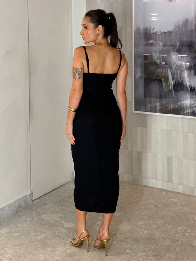 Vestido Midi Ava Preto