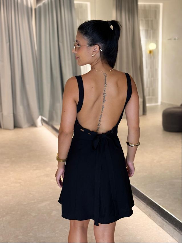 Vestido Pregas Brenda Preto