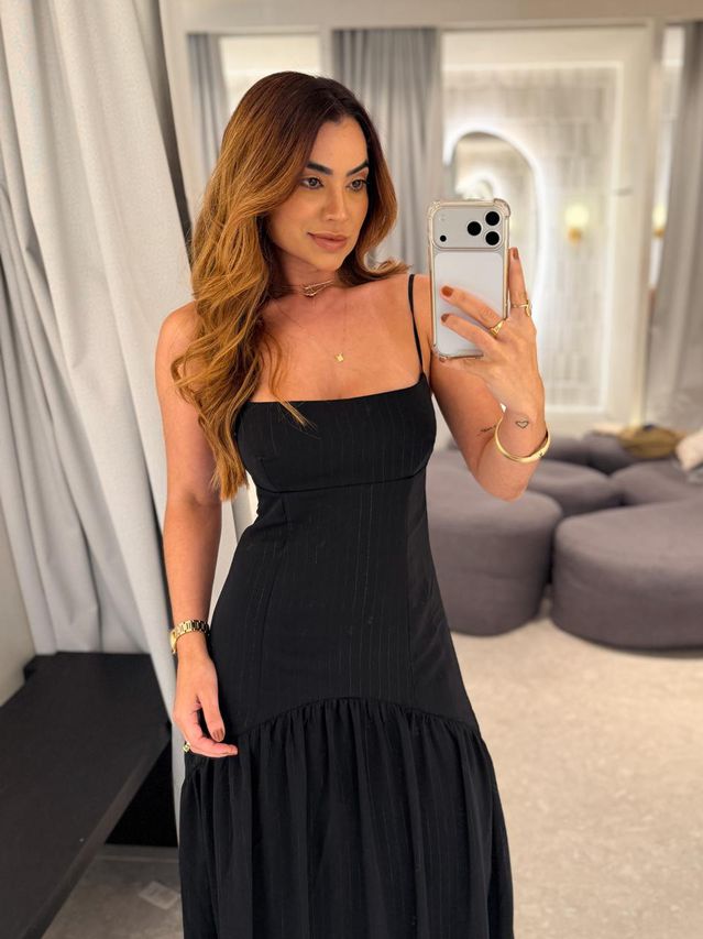 Vestido Recorte Sienna Preto