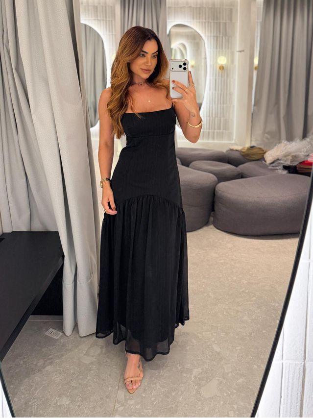 Vestido Recorte Sienna Preto