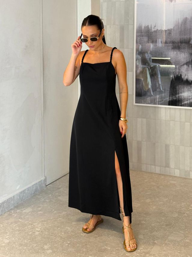 Vestido Midi Basic Geórgia Preto