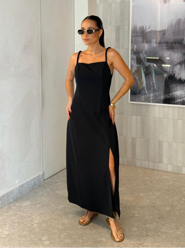 Vestido Midi Basic Geórgia Preto