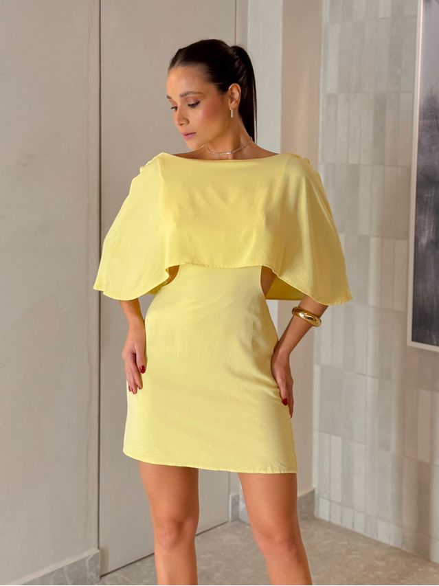 Vestido Vazado Verônica Amarelo