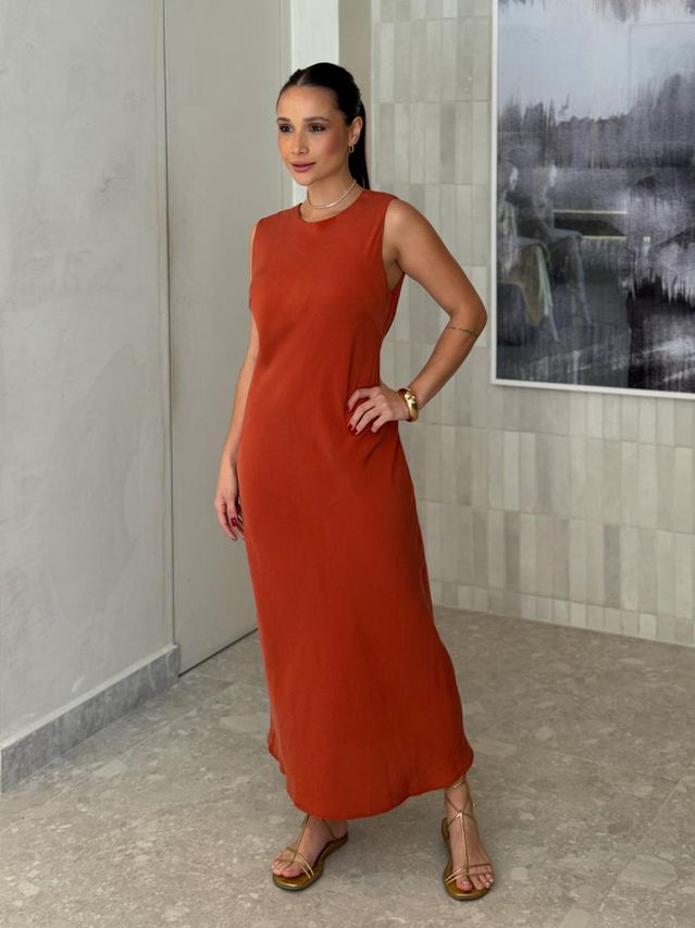 Vestido Midi Regata Virginia Telha