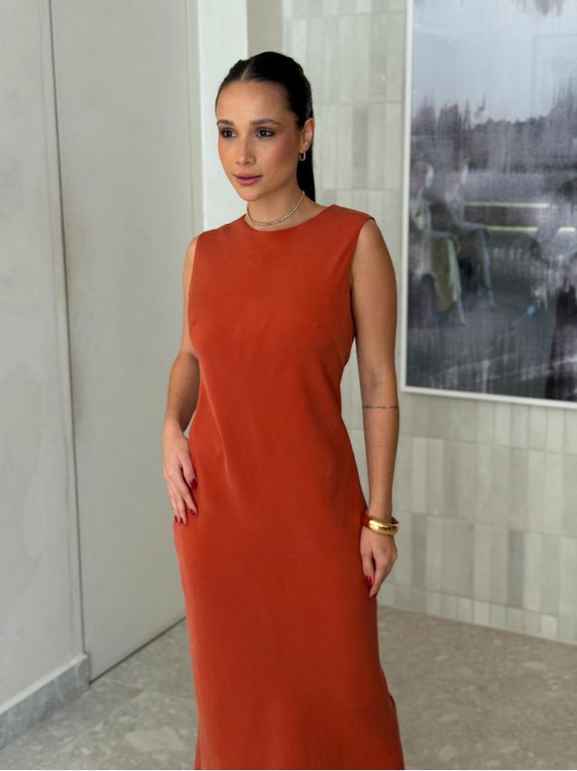 Vestido Midi Regata Virginia Telha