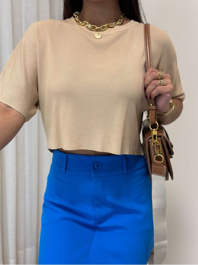 Saia Alfaiataria Jade Azul