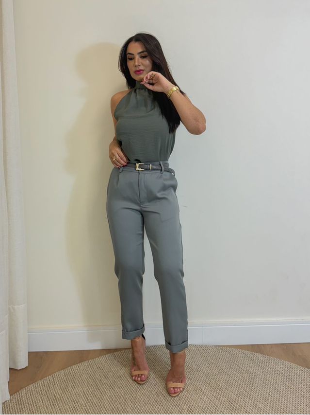 Blusa Gola Alta Julia Cinza