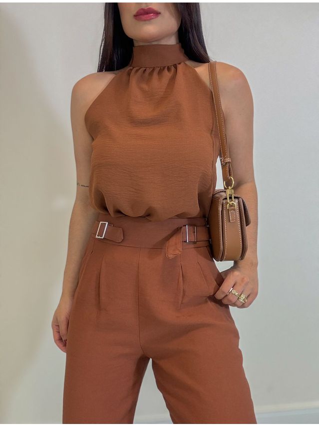 Blusa Gola Alta Julia Marrom