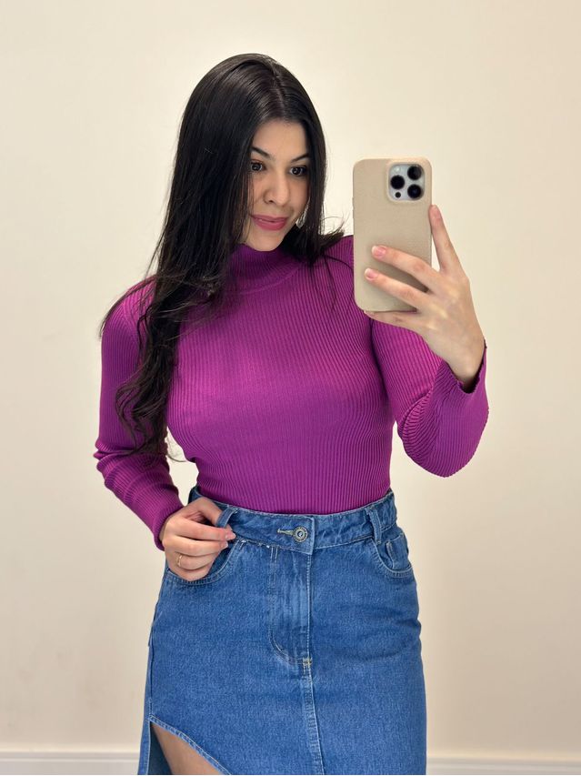 Blusa Tricot Amarração Fúcsia