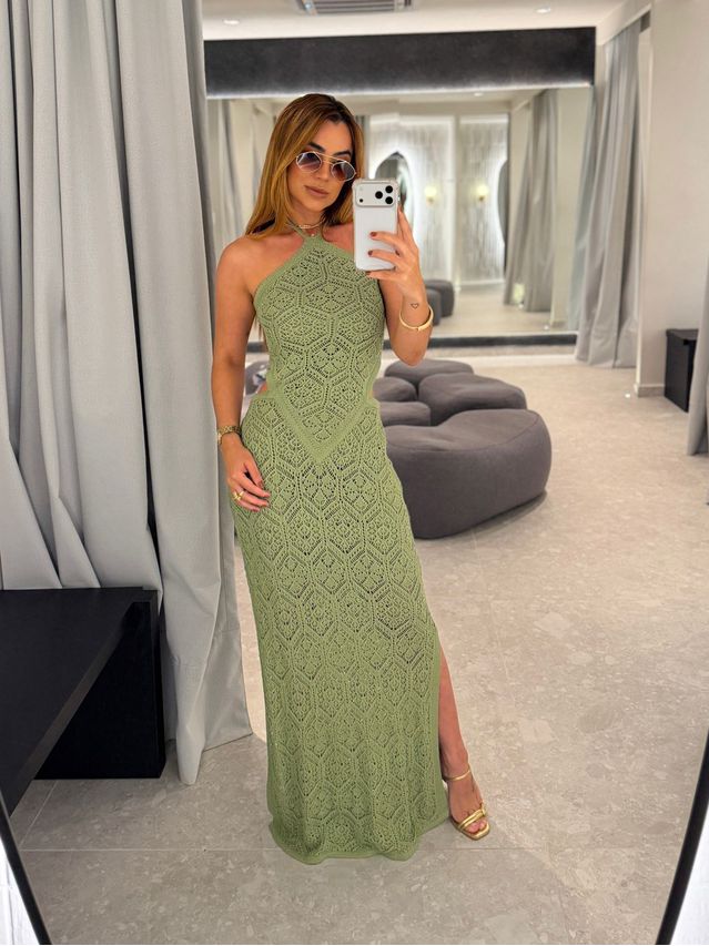 Vestido Tricot Demi Oliva