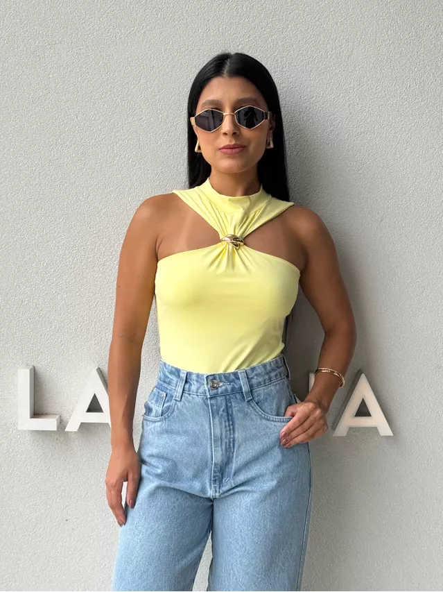 Body Metal Doris Amarelo | Loja La Mina