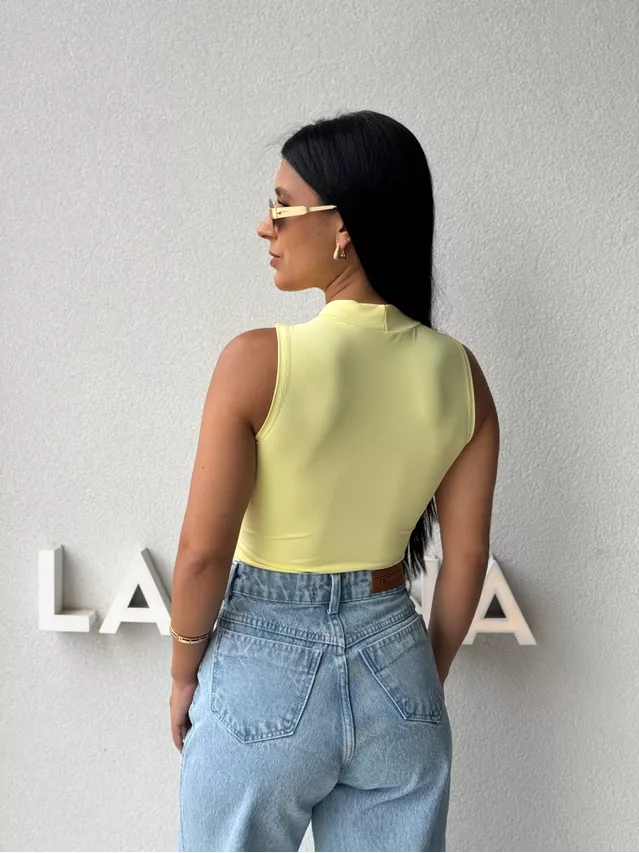 Body Metal Doris Amarelo | Loja La Mina