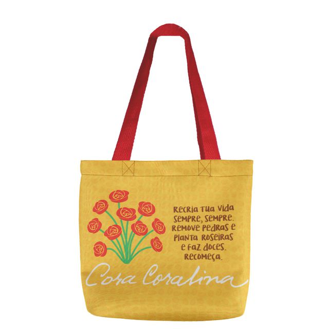 BOOK BAG CORA CORALINA RECRIA - Amarela