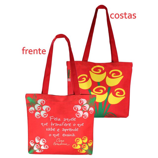 BOOK BAG CORA CORALINA PROFESSOR - Vermelha
