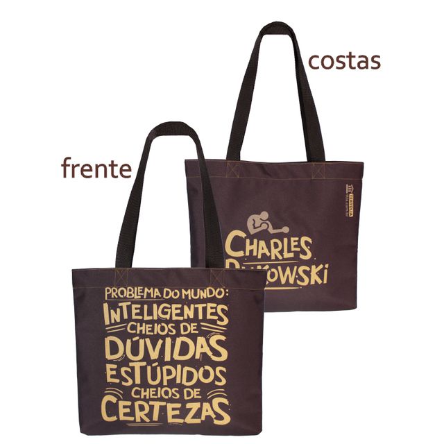 BOOK BAG CHARLES BUKOWSKI - Marrom