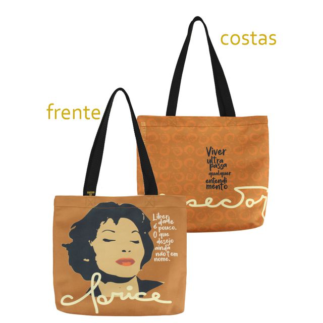 BOOK BAG CLARICE LISPECTOR - Marrom