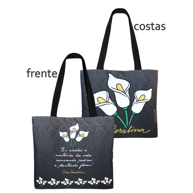 BOOK BAG CORA CORALINA MONTANHAS - Preta