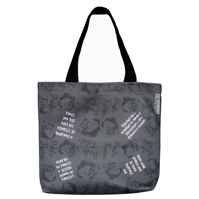 BOLSA PAULO FREIRE LEITURA - Cinza
