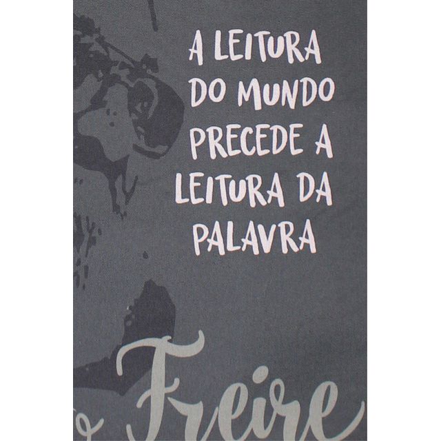 BOLSA PAULO FREIRE LEITURA - Cinza