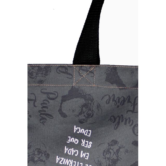 BOLSA PAULO FREIRE LEITURA - Cinza
