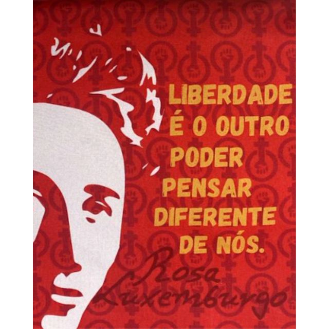 Bolsa Notebook Rosa Luxemburgo -Vermelha