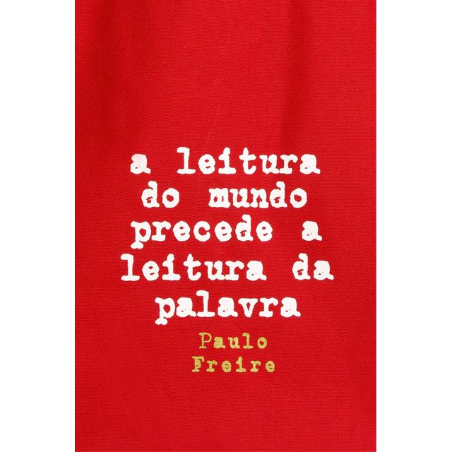 BOLSA PAULO FREIRE LEITURA - Slim Vermelha