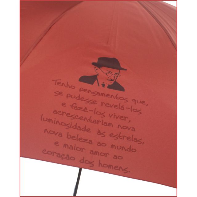 GUARDA-CHUVA FERNANDO PESSOA - Policarbono (vermelho) 