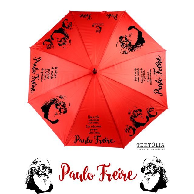 GUARDA-CHUVA PAULO FREIRE - Vermelho