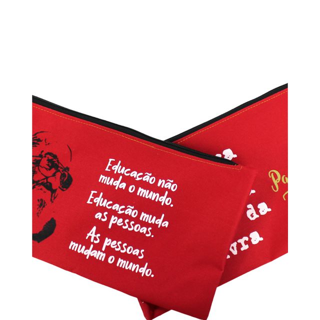 NÉCESSAIRE PAULO FREIRE EDUCAÇÃO - Vermelha