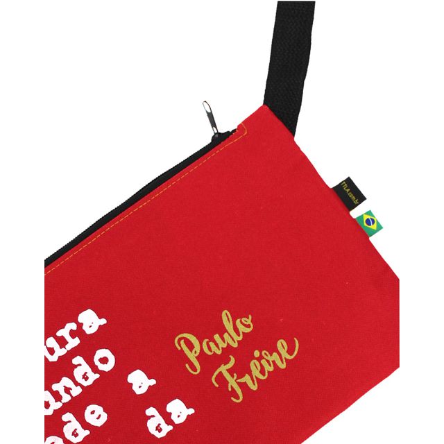 NÉCESSAIRE PAULO FREIRE EDUCAÇÃO - Vermelha