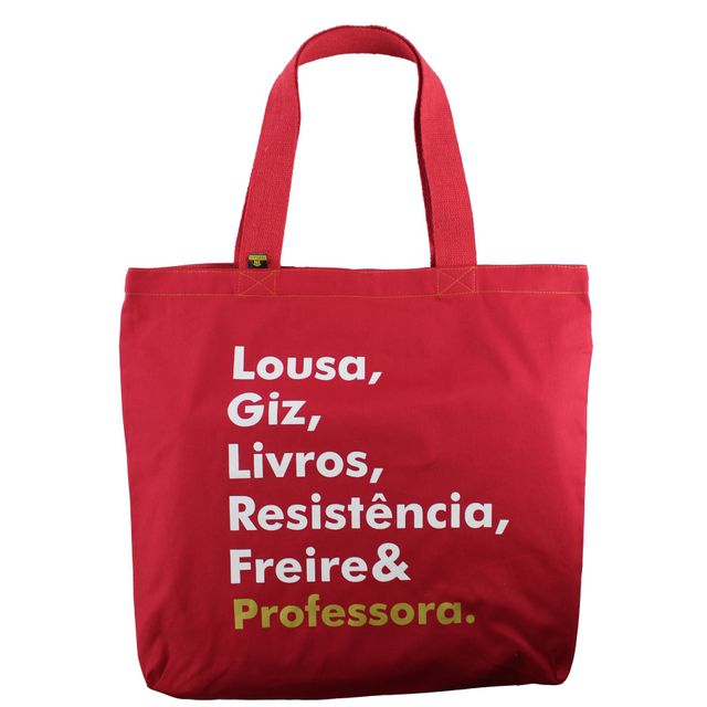 BOLSA FREIRE PROFESSORA - Vermelha