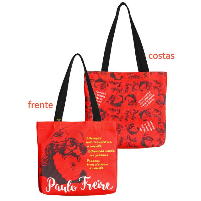 BOOK BAG PAULO FREIRE EDUCAÇÃO - Vermelha