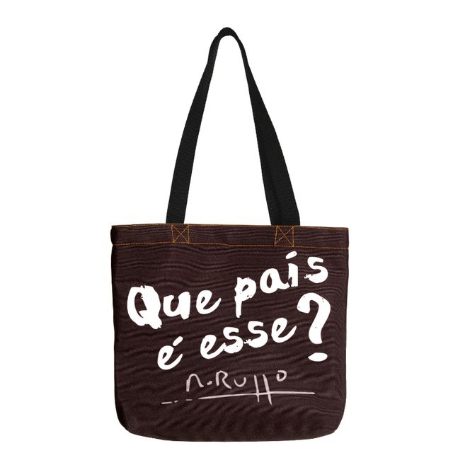 BOOK BAG RENATO RUSSO QUE PAÍS É ESSE - Preta
