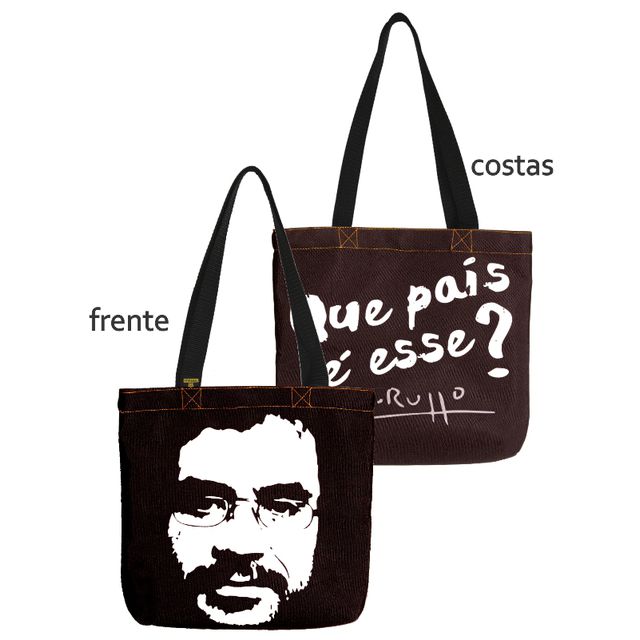 BOOK BAG RENATO RUSSO QUE PAÍS É ESSE - Preta