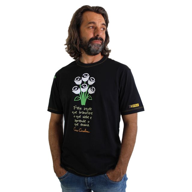 Camiseta Cora Coralina Professor Preta