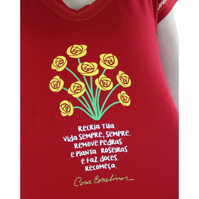 Vestido Cora Coralina Vermelho