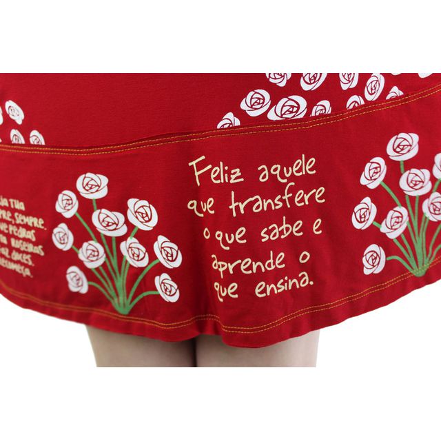 Vestido Cora Coralina Vermelho